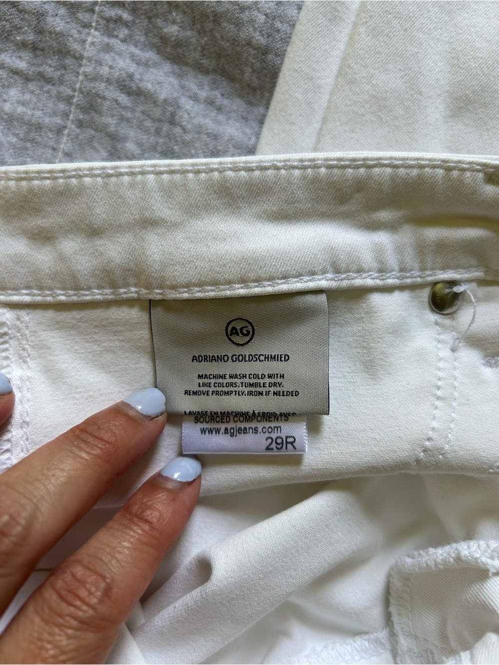 AG Adriano Goldschmid the Legging Ankle Super Skinny Jeans women size 29 R white - Picture 4 of 15